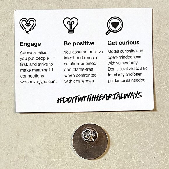 RARE LUSH Cosmetics Staff Button: Do It with Heart Always - Picture 2 of 2